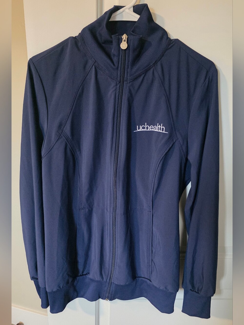 Cherokee Infinity UCHealth Zip Up Scrub Jacket Navy Medium